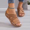 Women's Wedge Heeled Sandals, Casual Open Toe Platform Shoes, Women's Summer Slip On Sandals