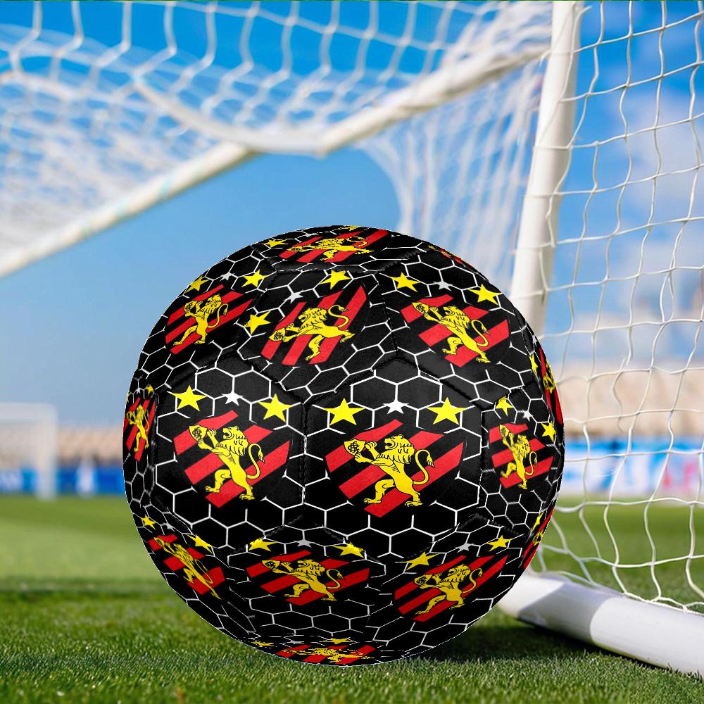 Fc Crest Design Printed Size 5 Soccer Balls, Anti-Slip, Protective Football, Outdoor Sport, a Unique Gift Suitable for him/her, Birthday