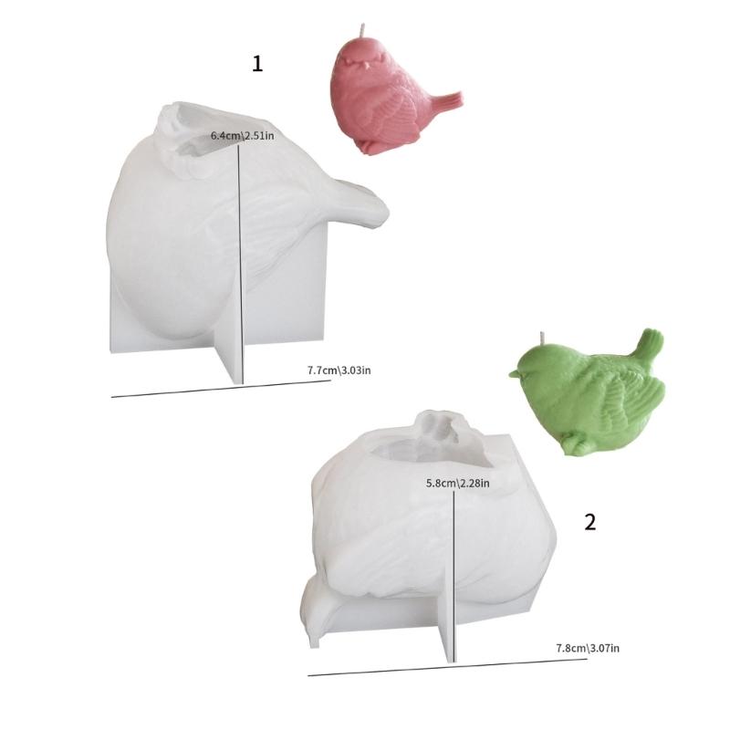 Flexible Silicone Mold for Creating Unique 3D Bird Figurines Accessory for Enthusiasts and Home Decoration Daily Use