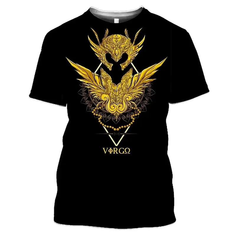 Anime Saint Seiya 3D Printed T-Shirt Street Casual Men Women Fashion Short-Sleeved T-Shirt O Collar Children'S T Shirt Top