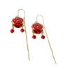 Wind Peking Opera Face Earphone Temperament Retro High-end Long Earrings Ethnic Style New Year's Festive Earrings Women