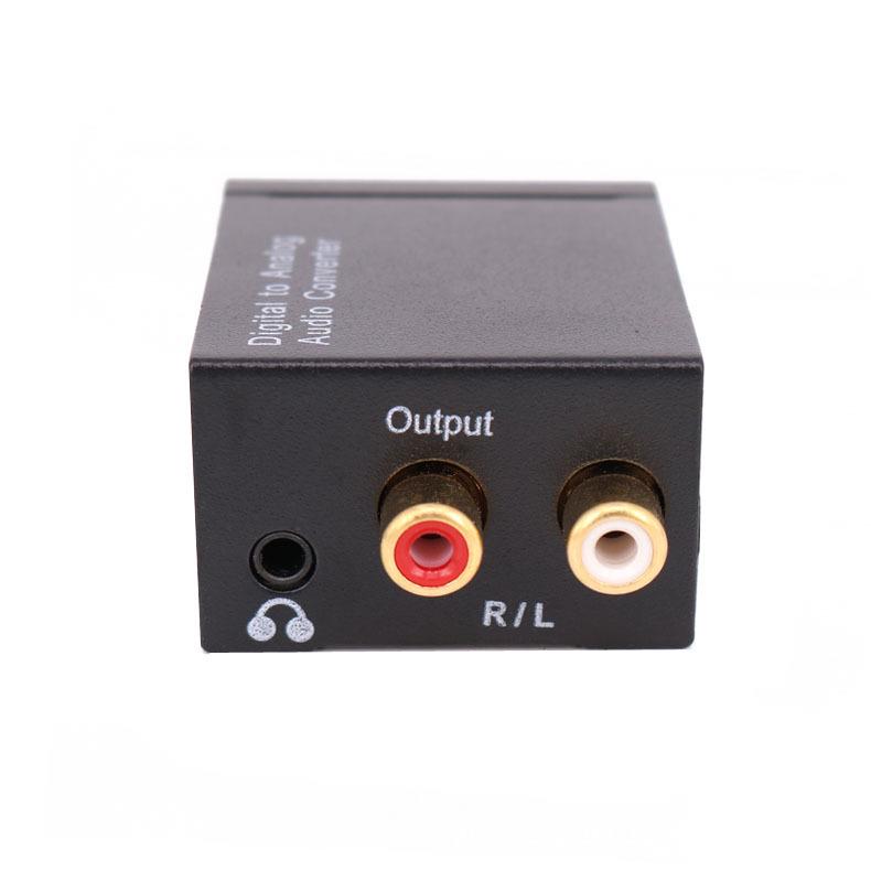 

Optical/Coaxial to Analog Audio Converter with 3.5mm Headphone Jack Bare Device чорний