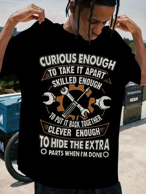 Mechanical Engineer T-Shirt - Humorous Automotive Design with Wrench Screwdriver Graphic, Crew Neck, Machine Washable, Ideal Gift