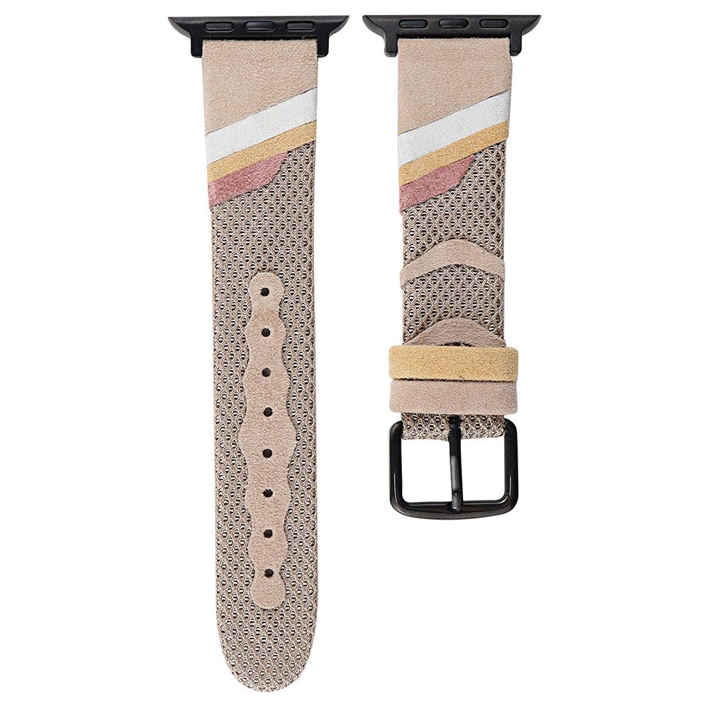 

For Apple Watch Series 10 42mm/9 8 7 41mm/SE (2023) SE (2022) SE 6 5 4 40mm/3 2 1 38mm Mesh+Leather Band As shown G