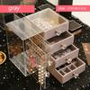 Schubladenart Kunststoff Schmuckaufbewahrungsbox Transparentes Finish Make-up Organizer Ohrring-Präsentationsständer Gestell Schmuckaufbewahrungsregale