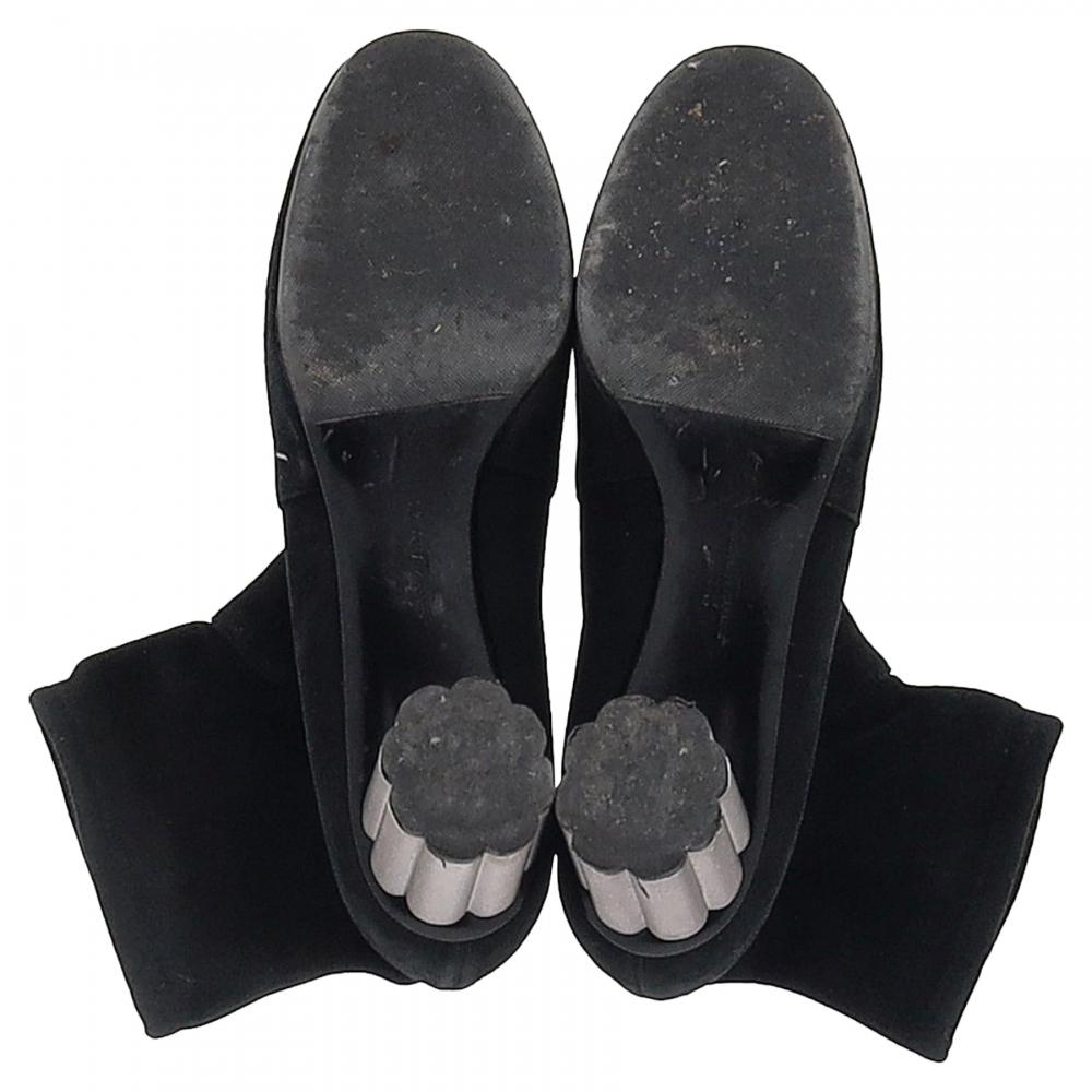 Salvatore Ferragamo Ferragamo Catania Ankle Stretch Boots In Black Suede Black