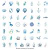 50PCS Cute Marine Life Waterproof Stickers for Water Bottles, Computers, & DIY Stationery