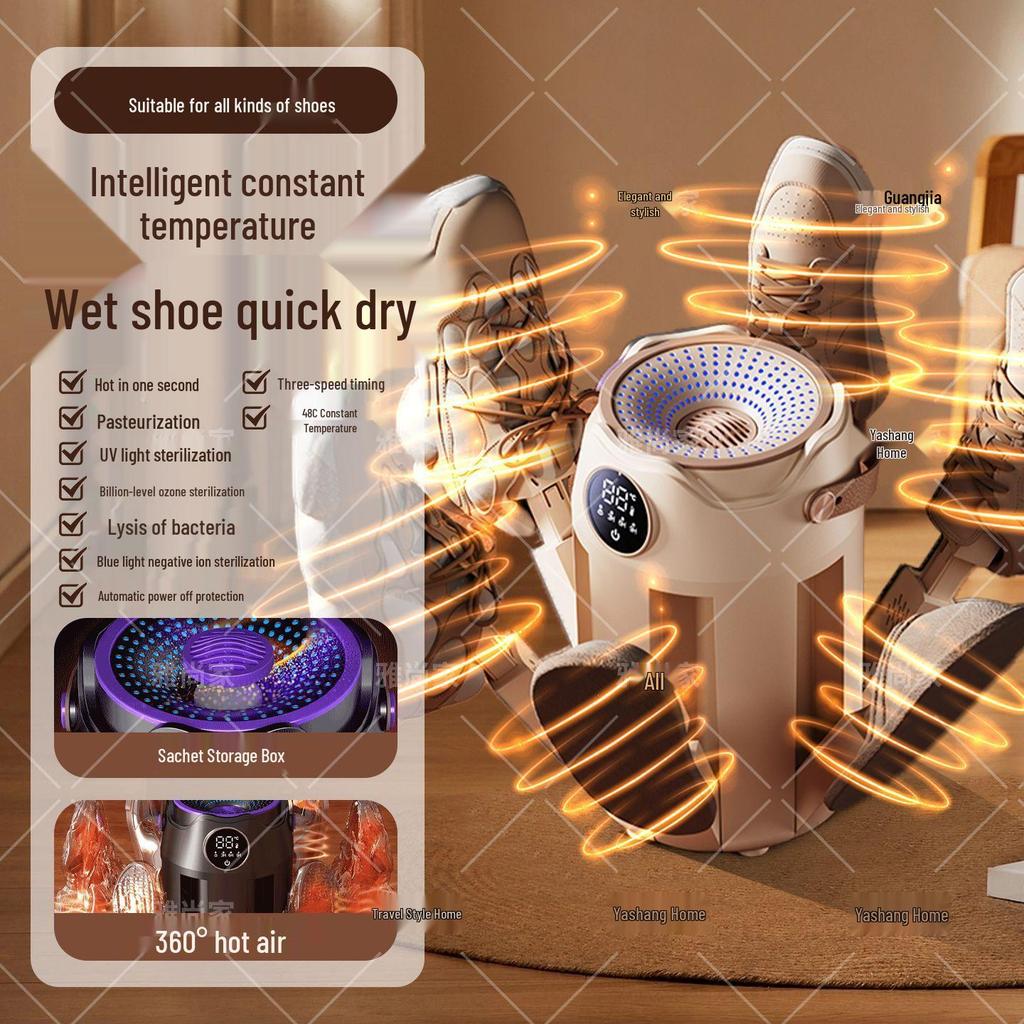 Portable Folding Smart Shoe Dryer with Quick Dry Timer and Deodorizing Sterilization