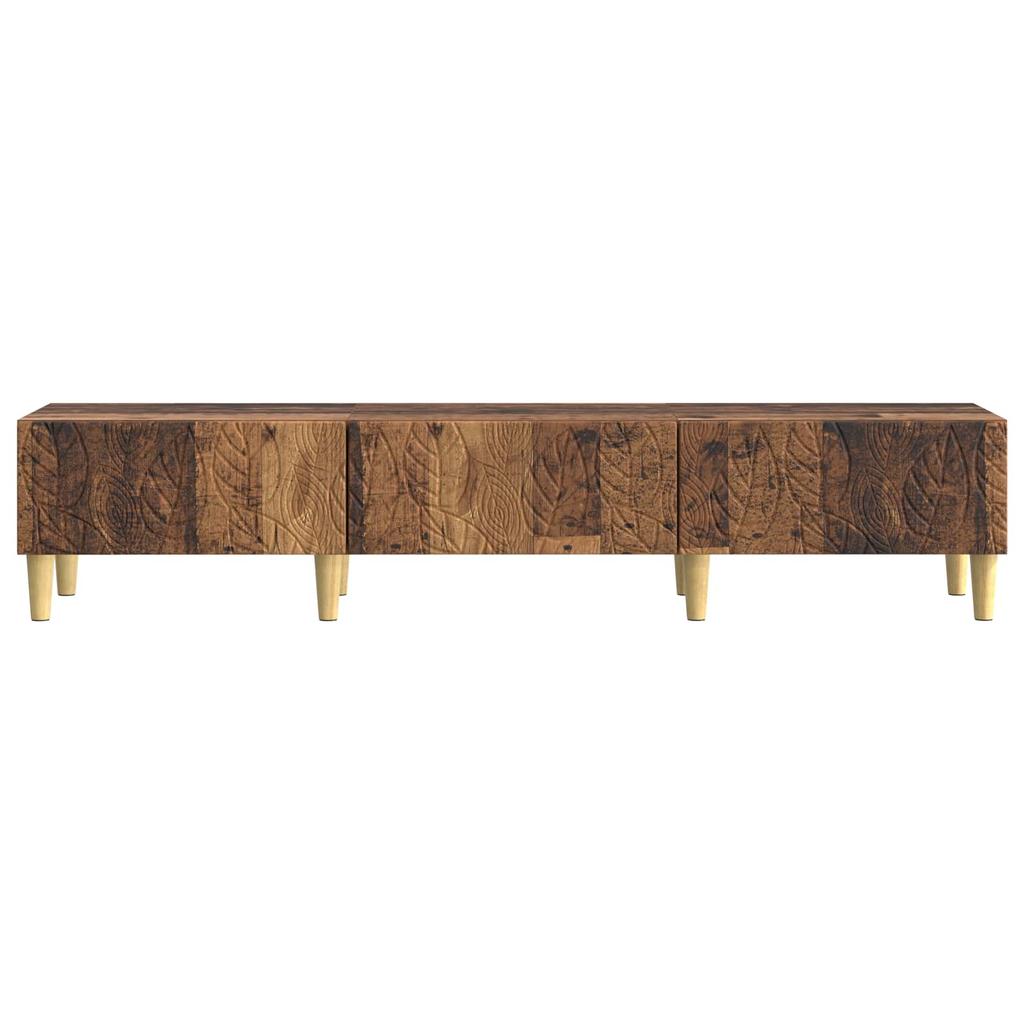TV Stand 147 X 34.5 X 30 Cm Reclaimed Wood Look Particleboard