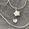 Silver Color Choker Necklace For Women Star Smiple Geometric Fine Jewelry Wedding Party Birthday Gift