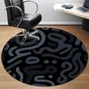 1pc Abstract Patterns Office Round Area Rug, Indoor Mat Suitable For Office, Under Office Chairs Bedroom Living Room Home Decor, Room Deco