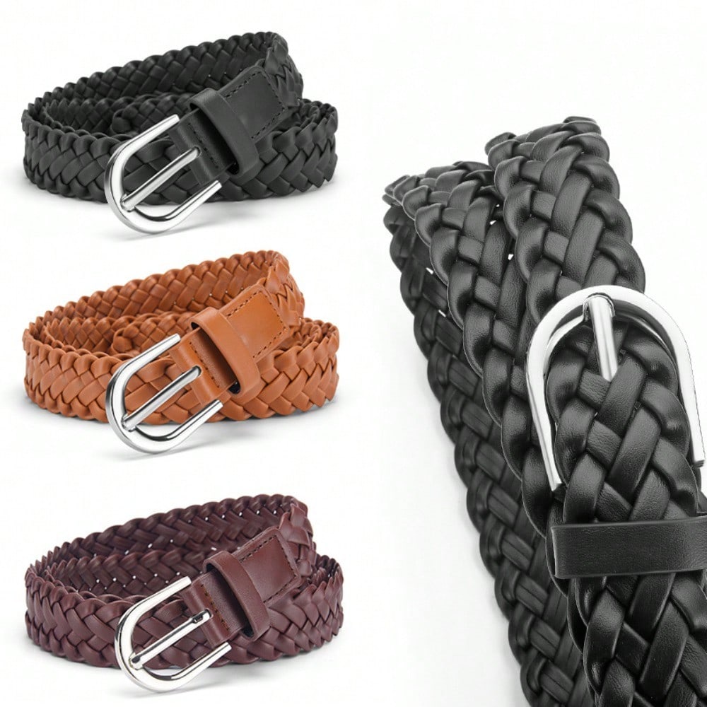 Woven Retro Women's Belt with Casual Pants Dress Waist Belt Women's Fashion