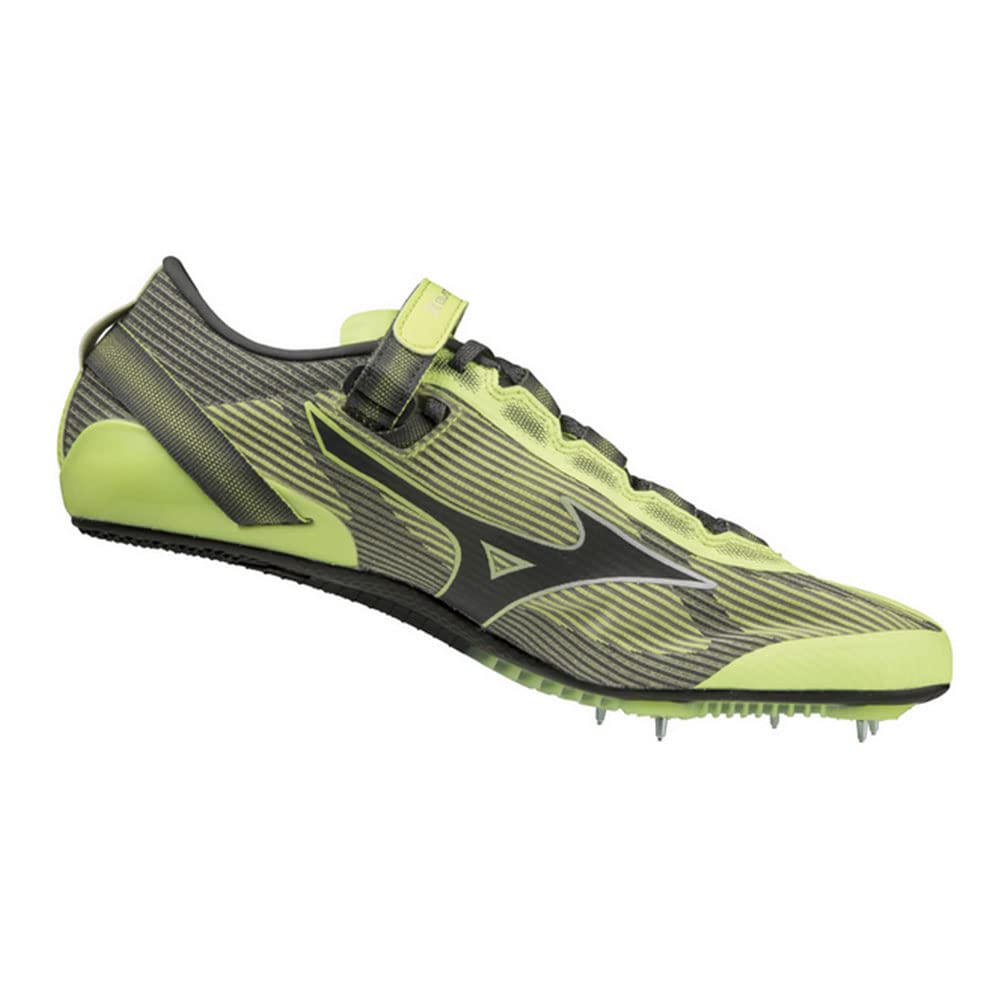 Mizuno ELITE 2 Track and Field Short Track and Field Under 800m 2E X-Blast Shoes, Club, Lightweight, Distance, Spikes, Track, Lime/Gray, 25.5 cm,