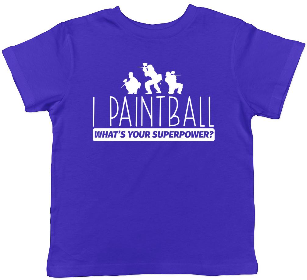I Paintball What s Your Superpower? Childrens Kids Boys Girls Tee T-shirt 140