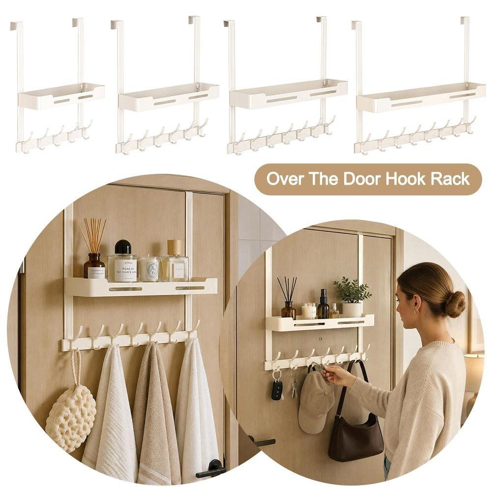 No Drill Door Hanger Organizer Aluminum Hanging Hook Rack Entryway Organizer