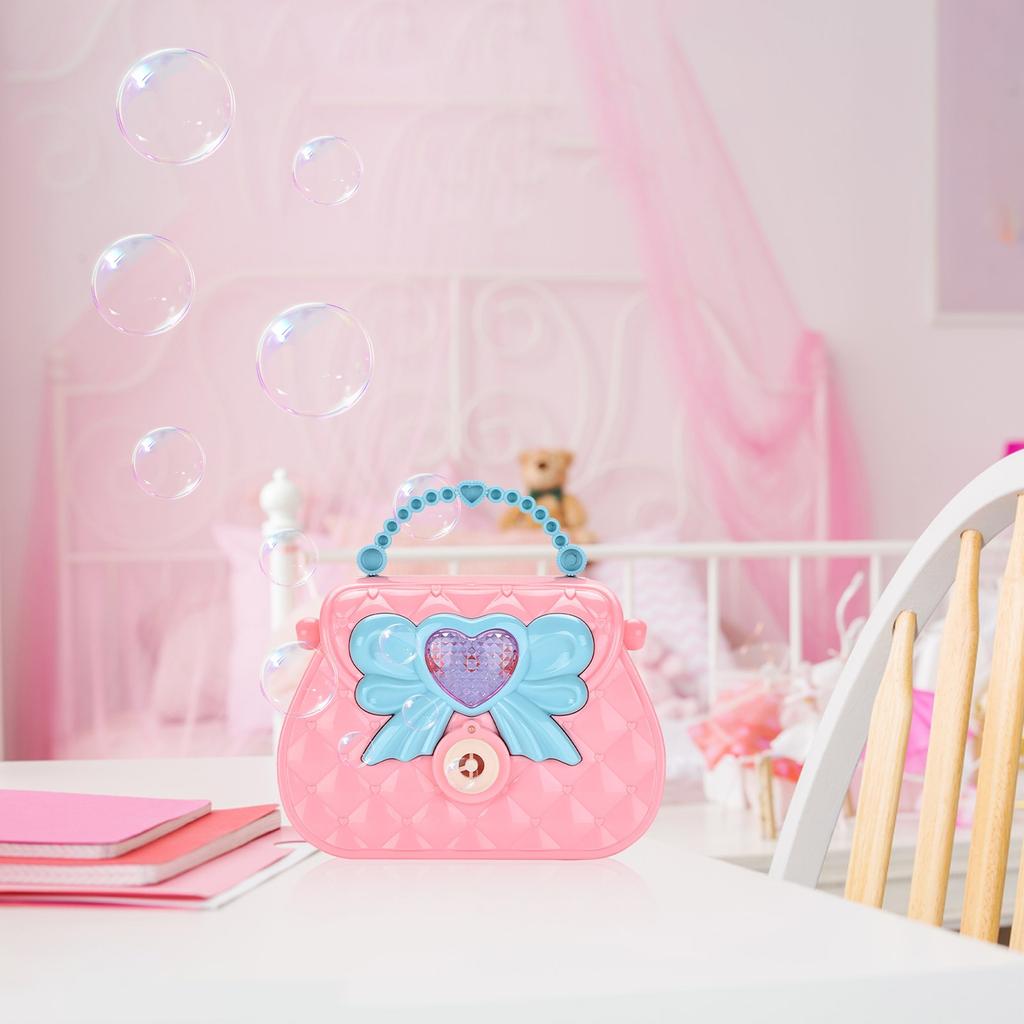 Simulated Play House Girls Bag Princess Messenger Bag Backpack Bubble Machine 68ml