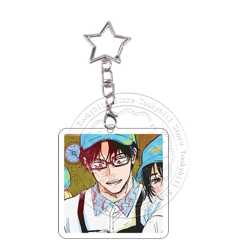 Marriagetoxin Acrylic Keychain Hikaru Gero Kinosaki Poster Keyring Kawaii Cartoon Role Pendant Decoration Accessories Girl Gift