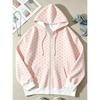 Felpa con cappuccio e cerniera da donna, stampa 3D, maniche lunghe, stile sportivo casual