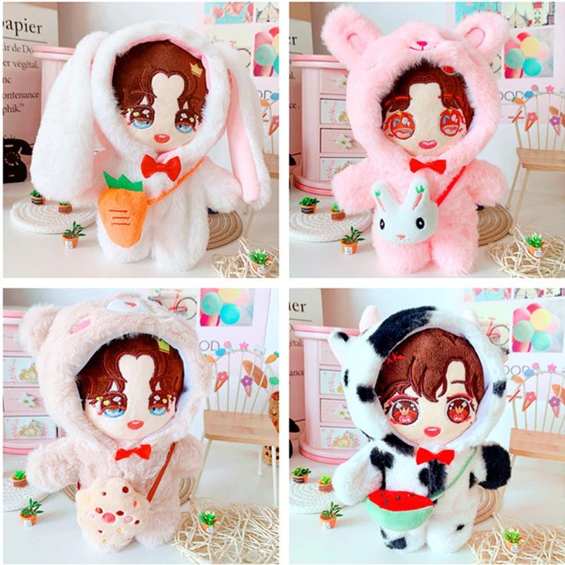 8in Plush Dolls Plush Cloak/Bag for Girls Dollhouse Role for Play Game DIY Toy Accessory Party Supplies Great Christmas