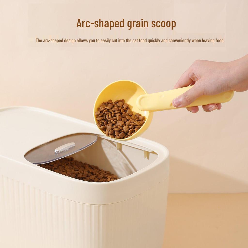 Long Handle Cat & Dog Food Spoon with Sealing Clip - Measuring Shovel for Kitten Feeding