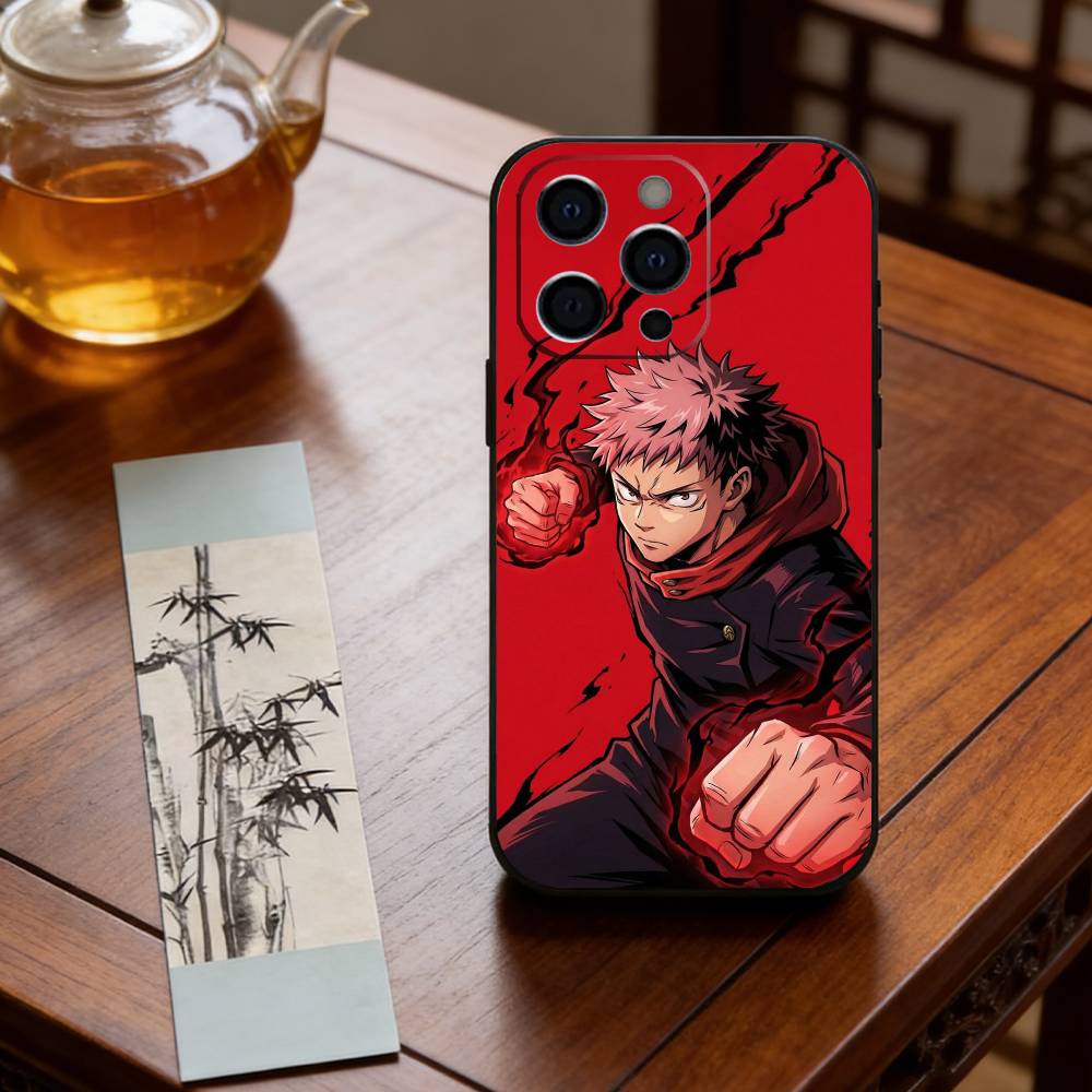 Anime J-Jujutsu Kaisen Y-Yuji Itadori Phone Case Silicone Soft For IPhone 17 16 15 14 13 12 11 X XR Plus Pro Max Plus