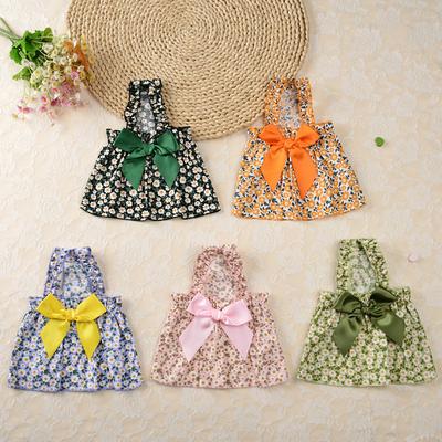 Dog Dress Cat Skirt For Female Pet Cat Puppy Floral Princess Skirt Dog Skirt Cat Dress Summer Pet Outfits Puppy Skirt Dog Clothes S-XL
