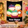 South Park Personalized Wall Tapestry Custom Name Text Polyester Hanging Decor Home Room