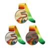 Winner Medal Zinc Alloy Exquisite Texture Colorful Ribbon Sturdy Participation Medal for Sports Summ