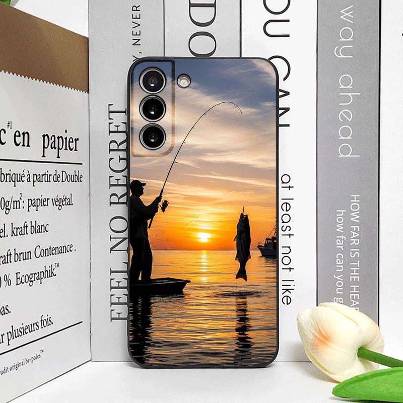 

Fishing Rod at Sunset Scenery Pattern Phone Case for Motorola Moto Edge 50 Fusion 40 30 Neo G34 G14 G24 G85 G54 Pro Soft Covers Motorola Edge 50 Neo