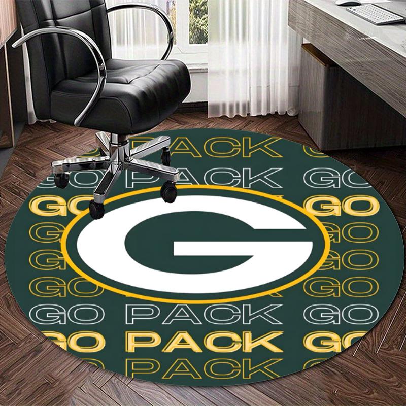 Personalized Green Bay Packers Round Chair Office Rug - Perfect for Mat, Office Chair & More - Ideal Gift for Birthdays and Holidays