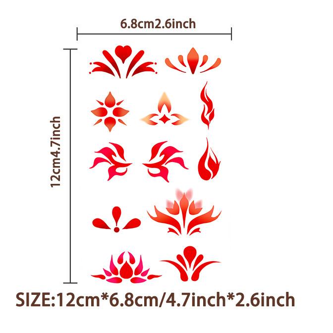 New Chinese Style Eyebrow Tattoo Stickers Waterproof Party Costume Party Gift Ancient Style Girl Face Stickers