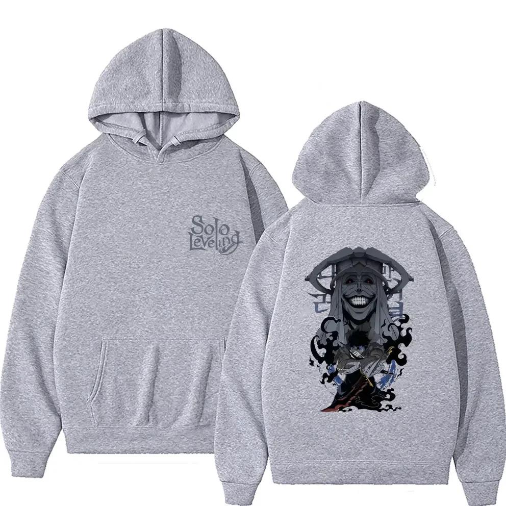 Sung Jin Woo Potisk Mikina s Kapucí Anime Solo Leveling Streetwear Pánská Dámská Mikina s Dlouhým Rukávem Volná Ležérní Mikina