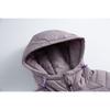 BLACKARMADA MY6813 Unisex Winter Winddichte Kapuzenjacke - Colorblock, Weiße Entendaune