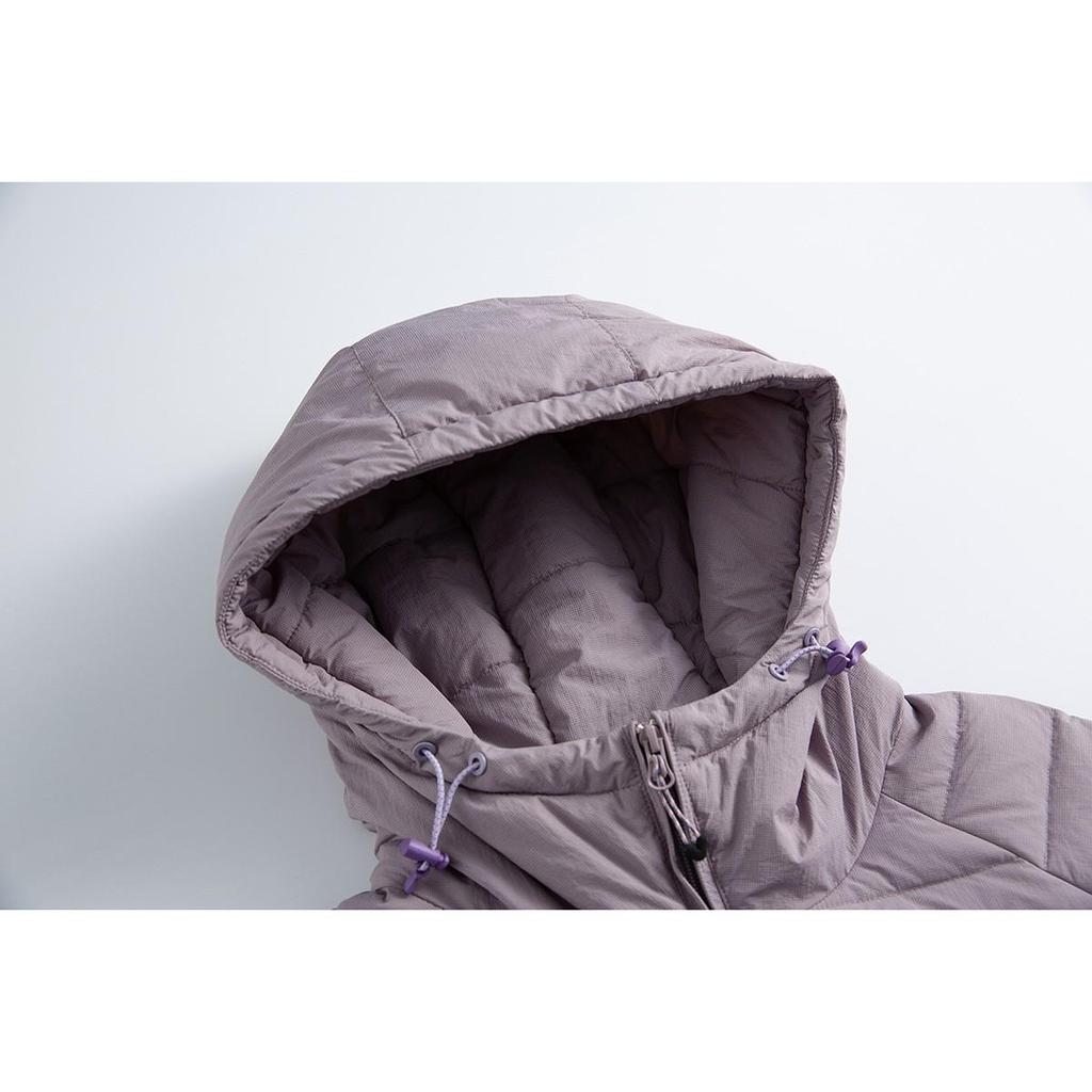 BLACKARMADA MY6813 Unisex Winter Winddichte Kapuzenjacke - Colorblock, Weiße Entendaune
