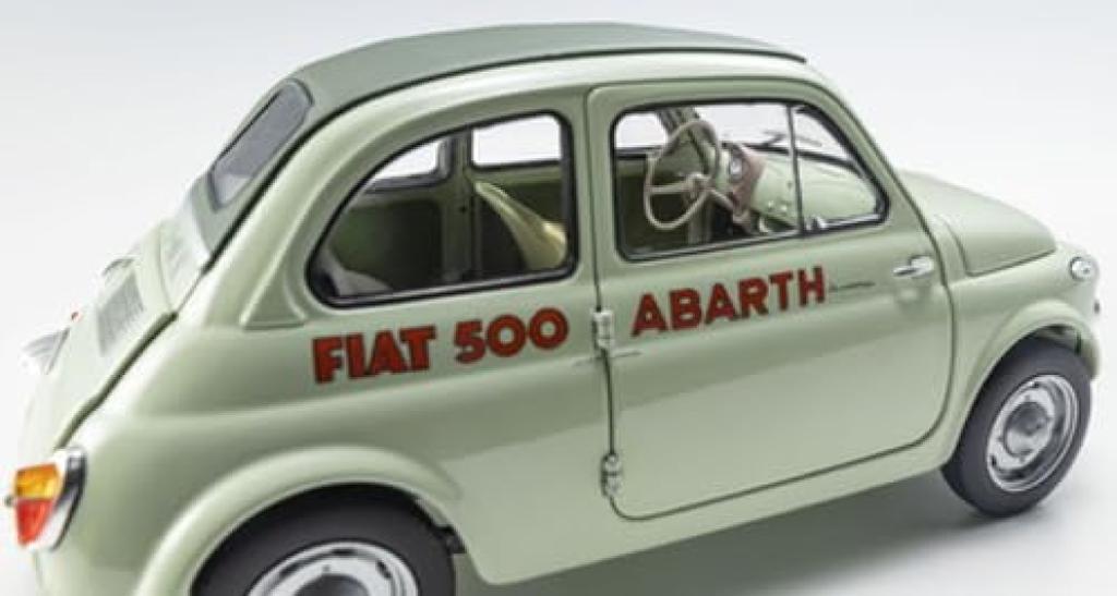 Kyosho Original Fiat Nuova 500 Elaborazione Abarth Record Finished Model KS08966ALG 1/18 (Green Clear)