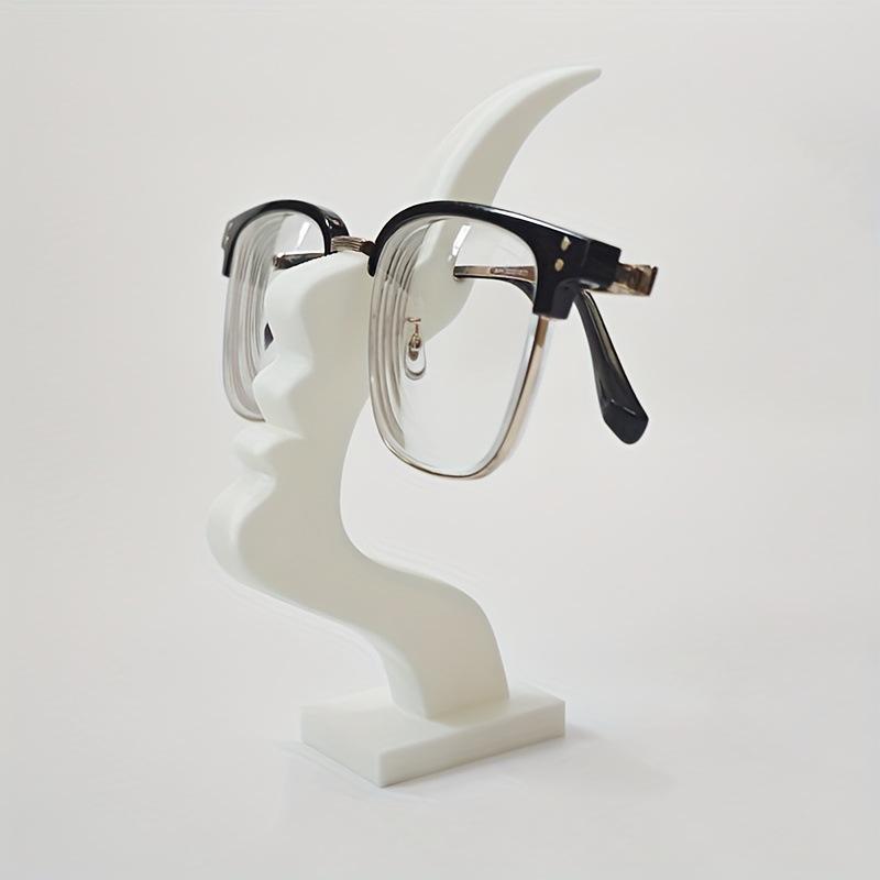 

Eyeglass Stand Glasses Holder Unique Side Face Shape Design Simple Cute Desktop Organizer Eyewear Display Storage home decors білий