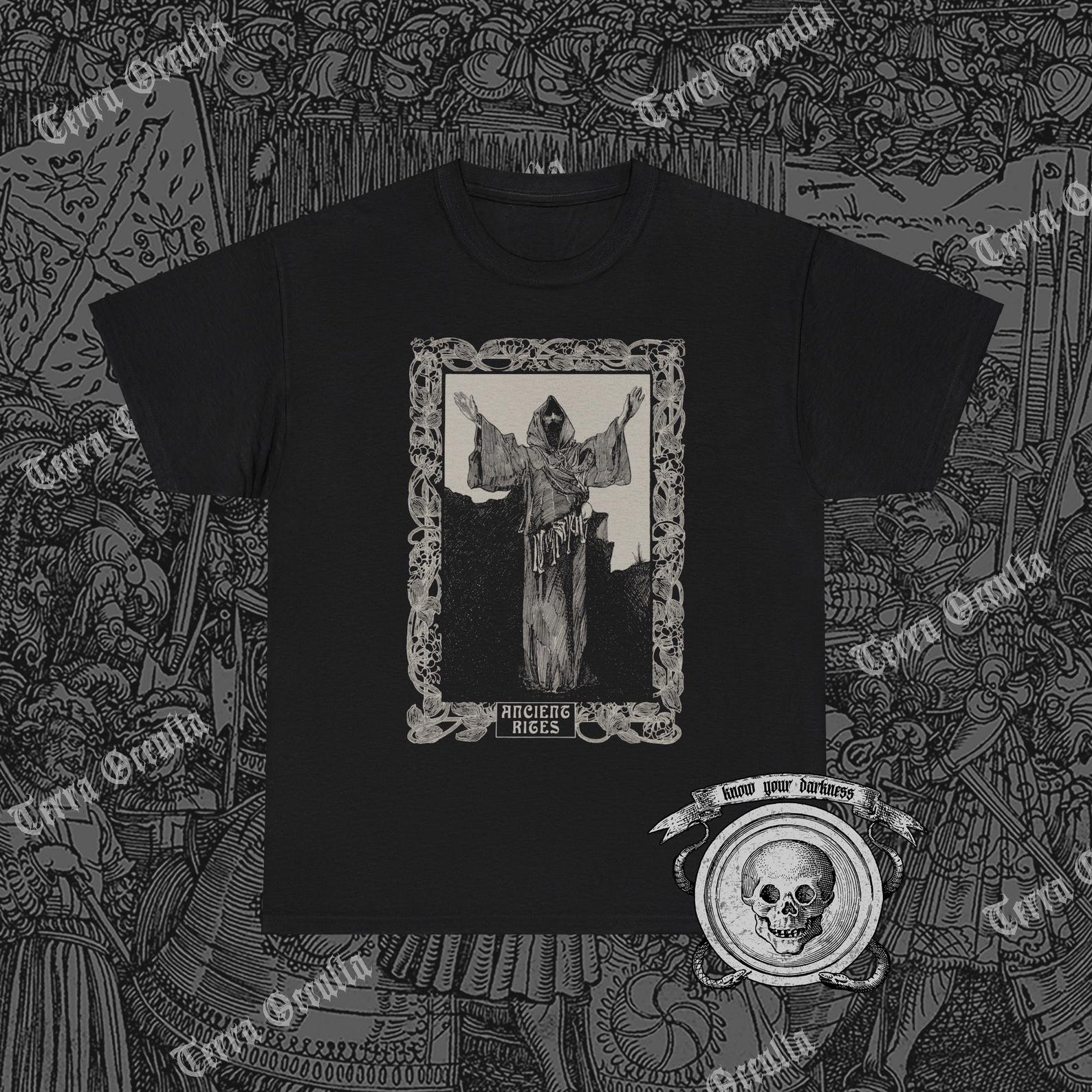 Ancient Rites Shirt, Worship the Old Gods, Druid, Paganism, Celtic Folklore, Druidry XL