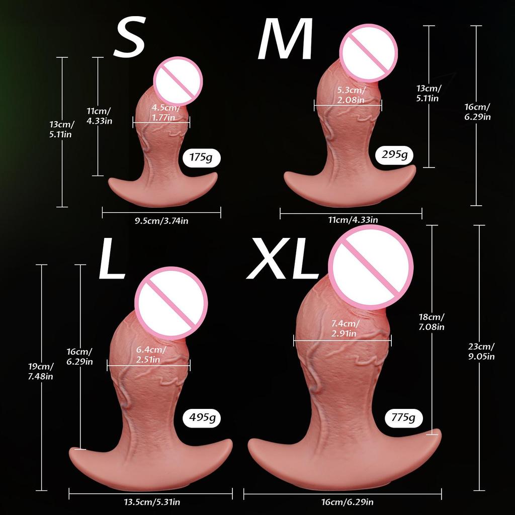 Extra Large Soft Flesh Realistic Veins Wearable Anal Plug Masturbator for Men and Women