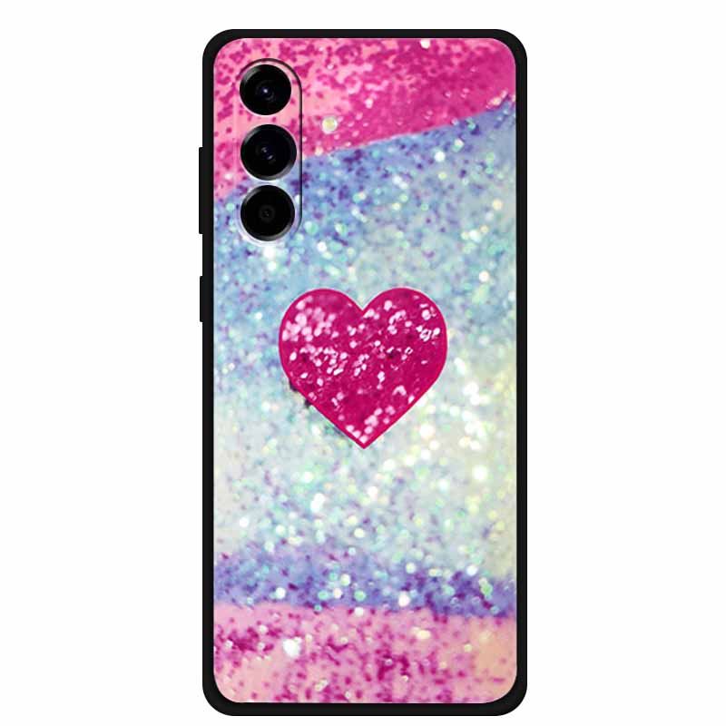 For Samsung Galaxy S25 FE 5G Case Soft Silicone TPU Black Phone Cover For Galaxy S25 FE 5G Protective Cartoon Bumper Coque S25FE