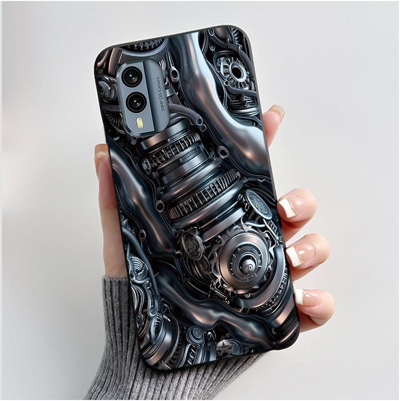 Casing For Nokia X30 5G Anti-scratch Bumper Soft Shell For Nokia XR21 Beautiful Brightly Colored Sunflower Pattern Black Case