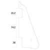 Scud Les Paul Pickguard '56 Style Ivory 1-Ply for P90 (LP-56I-P90)