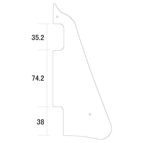 Scud Les Paul Pickguard '56 Style Ivory 1-Ply for P90 (LP-56I-P90)