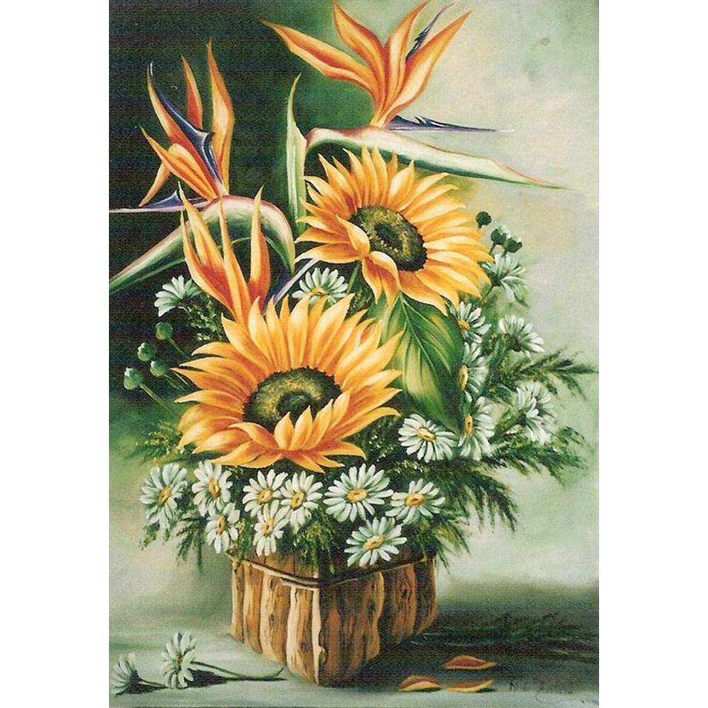 DIY Diamante Pintura Flor Patrón De Mosaico 5D Diamante Bordado Punto De Cruz Decoración Del Hogar Regalo De Año Nuevo