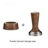 North American Wind Walnut Base Coffee Utensil Storage Seat Solid Wood Multifunctional Powder Dispenser Powder Hammer Set