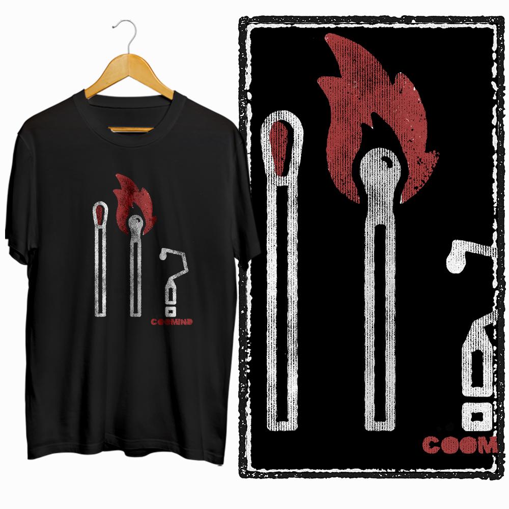 Coolmind U0171 100% Cotton cool fire Exclusive Graphic Unisex T shirt big size street men tshirt o-neck t-shirt men tee shirt