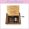 Hand Crank Music Box Engraved Gift For Mom Daughter Wife Birthday Present**