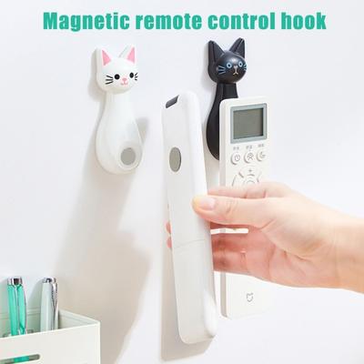 Magnetic Remote Control Holder No Drilling Needed Easy To Install Versatile Cute Cat Wall Mount Remote Holder Wall Organizer