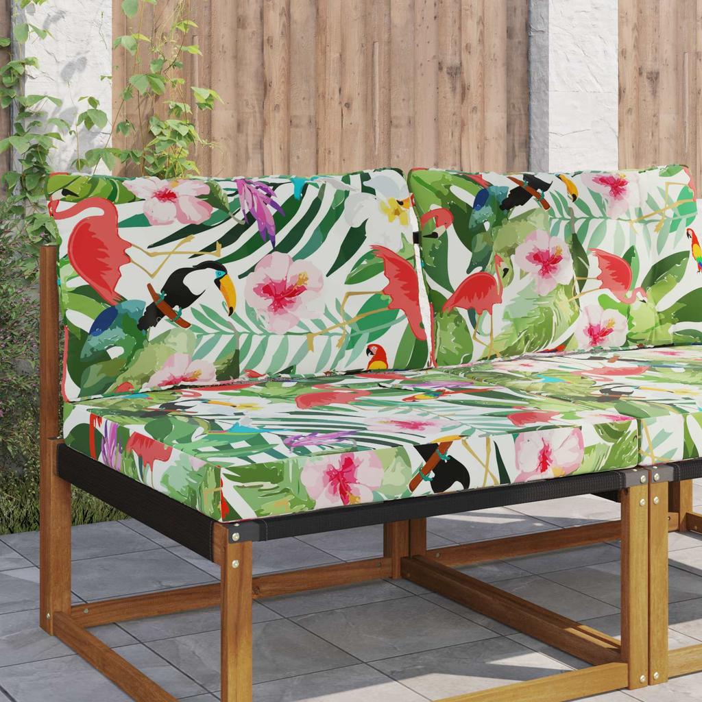 Outdoor Sofa Cushions 2 Pcs Multicolored Polyester
