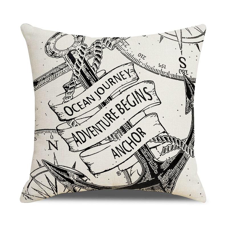Nordic Black and White Simple Ocean Letter Pillow Cushion New Ebay Pillow Cover