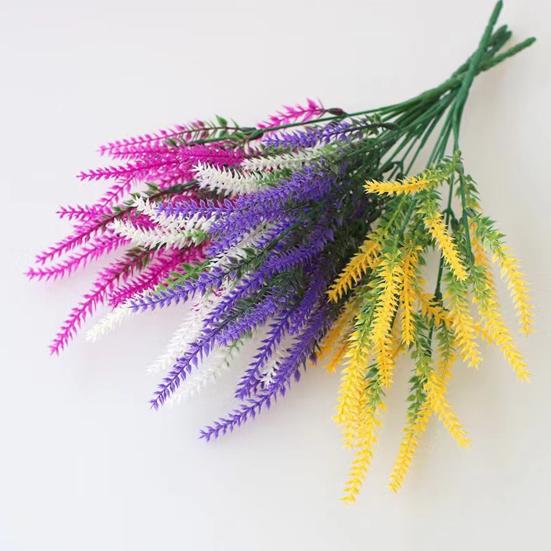 2Pcs Simulated Flowers High Simulation Bright Layered Bouquet No Withering Fading Fake Flower Home Office Decor